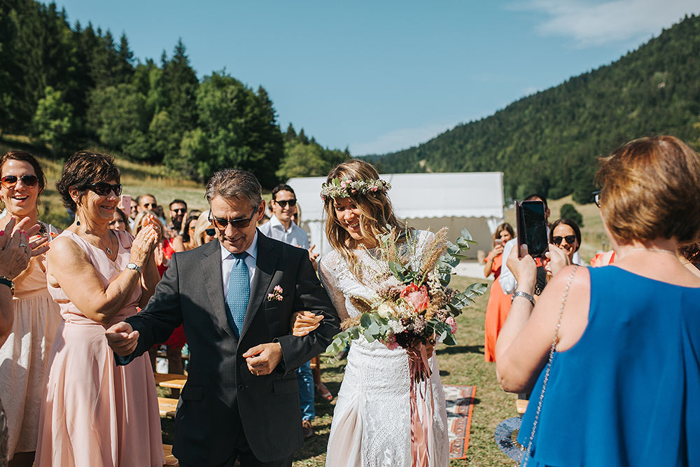Folk & Boho Style Mountain Wedding Ideas in the French Alps